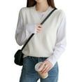 thumbnail image 4 of jinghuiyue Womens Sweater Vest V Neck Sleeveless Knitwear Tops Classic Pullover Vests Casual Business Fashion S, 4 of 8