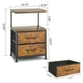 thumbnail image 2 of HOMEKOKO Nightstand with Drawers And Storage Shelf, Rustic Brown, 2 of 7