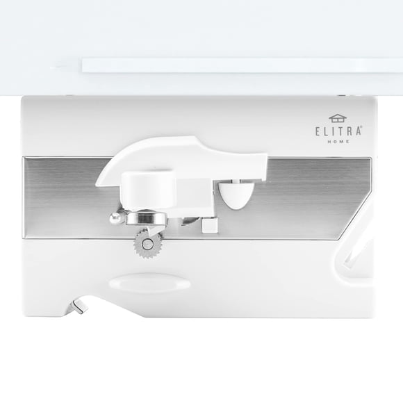 Abrelatas eléctrico 3 en 1 para colocar debajo del armario Elitra Home, color blanco