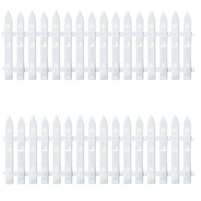White Christmas Decorations for Tree Christmas Decorations Christmas Tree Fence White Fence Plastic Fence Splicing Guardrail Christmas Tree Decorations White