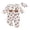 White, variant on Splozh Newborn Infant Baby Girl Clothes Baby Girl Football Outfit Ruffle Jumpsuit Puff Sleeve Linen Romper Headband Fall Clothes, White, 3-6 Months