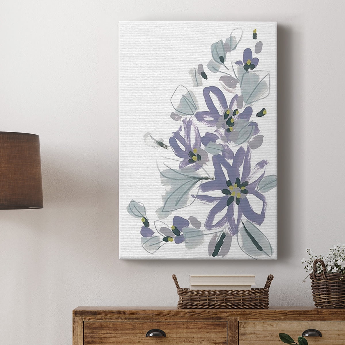Periwinkle Patch IV Premium Gallery Wrapped Canvas - Ready to Hang