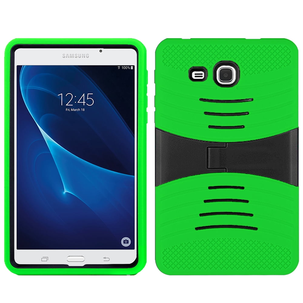Samsung Galaxy Tab A 7.0 / T280 Hybrid Silicone Case Cover Stand Green