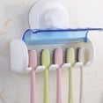 thumbnail image 3 of Suction Cup Plastic Bathroom Toothbrush Holder, 3 of 7