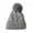 Grey, variant on vnanda Winter Beanie Women Fall Winter Hat Thickened Knitted Soft Elastic Warm Anti-slip Ear Protection Plush Ball Decor Twisted Pattern Outdoor Beanie