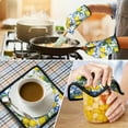 thumbnail image 4 of Lemon Kitchen Oven Mitt and Pot Holder Sets 4 Pcs for Baking, Cooking and Grilling, Heat Resistant Up To 392 °F, 4 of 7