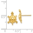 thumbnail image 2 of Boucles d'Oreilles Tortue en Or Jaune 14K, 2 of 2
