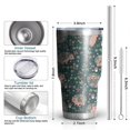 thumbnail image 6 of 30oz Cute Hedgehog Pattern with Pioneer Flower Tumblers Stainless Steel Tumbler with Lid and Straw,Vacuum Insulated Double Wall Travel Tumbler Cups Mug with Cleaning Brush for Coffee,Tea, 6 of 7