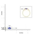 thumbnail image 5 of ANGARA Natural Tanzanite Engagement Ring with Trio Diamond Accents in 14K Yellow Gold for Women (Size-7x5mm) | December Birthstone, Anniversary, Jewelry Gift for Women | Natural Tanzanite Ring, 5 of 9