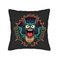 thumbnail image 4 of Vibrant Cartoon Creature Throw Pillow Covers 18x18in Set of 2 - Colorful Spiky Tail & Expressive Eyes for Couch Bed Car Decor, 4 of 8