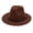 Coffee, variant on Women's Wide Brim Felt Fedora Hat: Panama Hat with Leather Band – Flat Brim Jazz Cap for Casual & Formal Wear, Unisex
