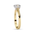 thumbnail image 3 of Solitaire Engagement Ring For Women | 7MM Round Cut Lab Created Moissanite 4-Prong Promise Ring in 14K Solid Yellow Gold Jewelry Gift for Her, Ring Size 10, 3 of 6