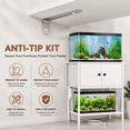 thumbnail image 3 of 20-29-30 Gallon Fish Tank Stand With Power Outlets Metal Frame Aquarium Cabinet Storreptile Turtle For Home Office Up To 400 Lbs, 3 of 4