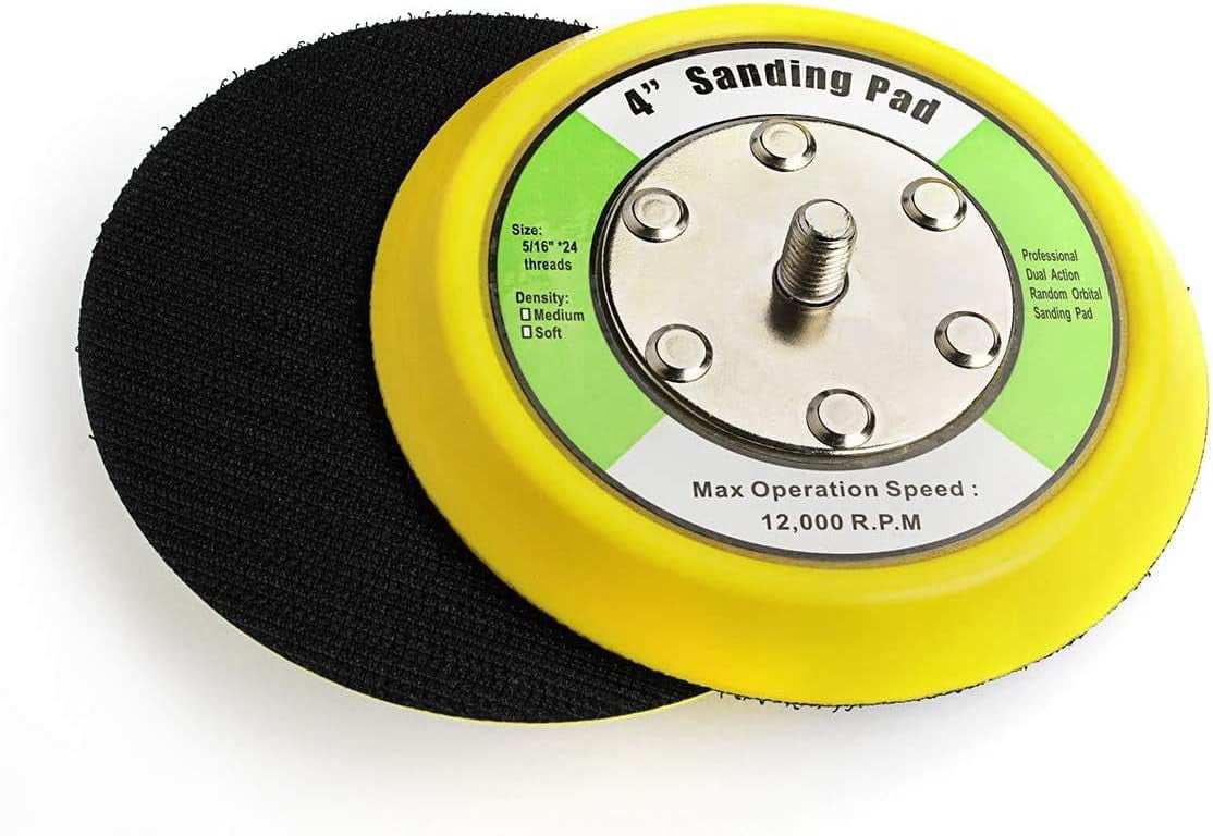 FRKSMD-4 Inch Sanding Pads, Dual-Action Hook & Loop Molded Urethane Flexible Backing Plate for Random Orbital Sander Car Polisher - 2 PCS Set