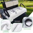 thumbnail image 5 of Golf Cart Seat Covers for 2 Seater,Purple Green Eucalyptus Microfiber Cart Seat Towel Blanket,Watercolor White Botanical Absorbent Breathable Non Slip Bench Seats Protector for Golf Course 51"x31", 5 of 9