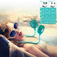 thumbnail image 4 of Portable Neck Fan, Rechargeable Battery Fan, Hands-free Design with 6 Speeds, 360° Adjustable High Flexibility Wearable Fan for Home Office Workout Travel, 4 of 7