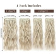 thumbnail image 3 of Zenghuiiii Clip In Synthetic Hair Extensions Long Wavy 4PCS Thick Hairpieces Dark Ash Blonde Dark Hair Wig, 3 of 6