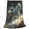thumbnail image 2 of Vsdgher Space White Horse Ultra-Soft Micro flannel Blanket Throw Blankets for Couch Sofa, Bed (4 sizes)-60"x50", 2 of 7
