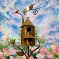 thumbnail image 7 of Bird Courtyard Metal Birdhouse on Stake Hanging Bath for outside Hummingbird Perches for Outdoors Hummingbird Nesting Heated Birdbath with Thermostat Hummingbird Swings And Perches, 7 of 7
