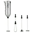 Ozeri Deluxe Milk Frother & Whisk in Stainless Steel, with Stand and 4