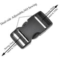 thumbnail image 2 of SGH Pro Quick Side Release Buckles 0.75' Wide Dual Adjustable Clips Snaps No Sewing Heavy Duty Plastic 7 Pack Replacement for Nylon Strap Webbing Survival Paracord Backpack Fanny Pack Waist Strap, 2 of 8