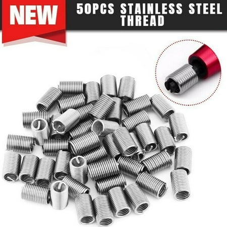 

Fule 50X M6x1.0x3D Helicoil Stainless Steel Thread Repair Insert Kit Set Equipment