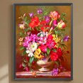 thumbnail image 1 of Cuadros Decorativos 5D bricolaje ronda completa taladro diamante pintura flor Kit decoración del hogar (A7242) Wdftyju embutido en tela, 1 of 1