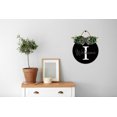thumbnail image 3 of Welcome Sign With Monogram Letter I Family Last Name Initial Home Decoration Farmhouse Wreath Wooden Hanging Sign Door Decoration Wreath 11X11 Inches All Seasons Wreath for Home (Black), 3 of 5