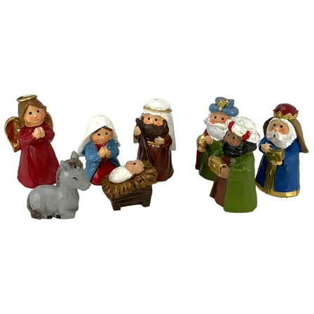 Holiday Nativity Christmas Figurine 8 Piece Set 2.5 Inch