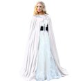 thumbnail image 2 of Capa de Halloween Con Capucha Terciopelo Brujas Princesa Muerte Cabo Largo Traje de Niños Adultos Co Abanopi Blanco/170, 2 of 7