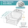 thumbnail image 7 of Mini in Sink Dish Drying Rack - Stainless Steel Small Dish Drainer for RV Kitchen Apartment Sink, 9.5" W x 13.4" L, White Utensil Holder, 7 of 7