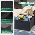thumbnail image 3 of Clouddwell 7-Piece Patio Furniture Set on Sale, Black Rattan Wicker Outdoor Sectional Sofa Couch with Table Patio Conversation Set for Lawn& Backyard, Beige, 3 of 6