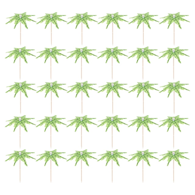 Hytrove 50Ud Decorativos Para Cócteles Con De Sombrilla De Verde Desechables Para Fiesta