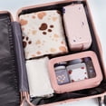 thumbnail image 6 of Lksixu Clear Makeup Bag for Women, Portable Travel Toiletry Storage Bag with Zipper, PU Leather Waterproof Cosmetic Case Multi-Purpose Personal Small Items Pouch Cute Makeup Organizer for Travel, 6 of 7