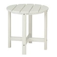 thumbnail image 3 of Tcbosik 18" Round Side Table, Outdoor End Table for Patio, Garden, Backyard, Easy Assembly, White, 3 of 11