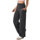 thumbnail image 1 of Pantalones de yoga anchos para mujer: cintura alta, bolsillos, tejido elástico, petite/regular/tall, tallas S-XXL para uso informal/deportivo., 1 of 7