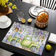 thumbnail image 3 of Blue Purple Floral Placemats Set of 6, Spring Country Hydrangea Flower Truck Placemats for Dining Table, Place Mats for Kitchen Tabletop, Waterproof Wipeable Dining Table Mats Set, 3 of 9