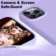 thumbnail image 5 of Compatible with iPhone 13 Pro Max Phone Case | Thickening Liquid Silicone |Anti-Scratch Microfiber Lining |Full-Body Duty Heavy Protection Case for iPhone 13 Pro Max Women Girls,Light Purple, 5 of 13