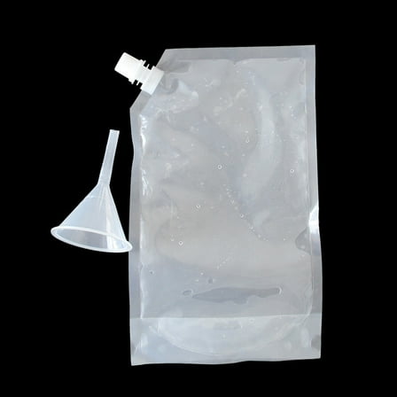 OATIPHO  Transparent Wine Bag Plastic Flask for Cruises and Outdoor Use 5Pcs