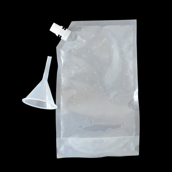 OATIPHO  Transparent Wine Bag Plastic Flask for Cruises and Outdoor Use 5Pcs
