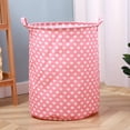 thumbnail image 5 of Leodye 1PCS Extra-large Collapsible Laundry Hamper with Handles Spacious Washable Home Dorm Nursery Clothes Toy Blanket Storage Bin -13.7x17.7in, 5 of 7