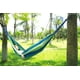 thumbnail image 2 of Hamaca brasileña de tela de algodón suave para exteriores, de doble ancho, para 2 personas, para viajes y acampada (azul clásico), 2 of 4