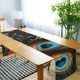 thumbnail image 6 of Coolnut Beautiful Peacock Feathers Table Runner 14x108in,Coffee Table Runners, Dresser Scarf, Outdoor Short Small Dining Table Runners, Geometric for Dinner Parties, Wedding77 Home Decor, 6 of 6