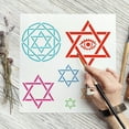 thumbnail image 7 of PET Hollow Out Drawing Painting Stencils for DIY Scrapbook Photo Album Star of David 30x30cm, 7 of 7