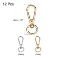 thumbnail image 2 of Uxcell Swivel Lobster Claw Clasps Keychain, Swivel Lanyards Trigger Snap Hook Strap Key Ring for Jewelry Making Gold 1.8", 2 of 6