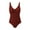 Wine, variant on Clearance Swimsuits One Piece Women's Sleeveless V neck Swimsuit Ribbed Knitted Swimsuit Solid Color Bathing Suits