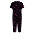 thumbnail image 5 of Garbnen Pajamas for Women Set Valentines V Neck Capri Pants and Short Sleeve Top Heart Print Pajamas Sleepwear with Pockets, 5 of 7