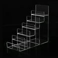 thumbnail image 6 of Transparent Step Acrylic Wallet Purse Display Handbag Purse Display Stand Showcase Fixtures Organizer for Mobile Retail/Shop Cosmetic 6 Tiers, 6 of 9