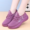 thumbnail image 5 of Domzle Womens Bowling Shoes Orthopedic Shoes with Arch Support Slip On Wide Width Sneakers Non-Slip Sole Lightweight Athletic Sneakers with Breathable Mesh Purple, 5 of 8