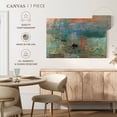 thumbnail image 5 of Elephant Stock Impression Sunrise 1872 Wall Art - Horizontal Canvas Wall Art - Living Room Wall Decor - Abstract Canvas - Gray And Blue Decor By Claude Monet - 48" x 32", 5 of 8